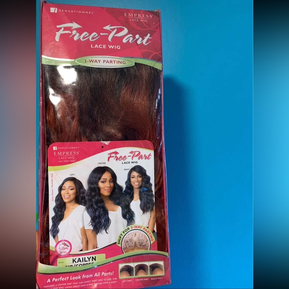 Brand New Ombré Black/Copper Wavy Synthetic Wig